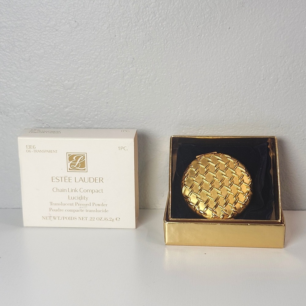 Estee Lauder CHAIN LINK Compact Gold Lucidity 06 Translucent Powder